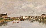 Eugene Boudin Trouville, port painting
